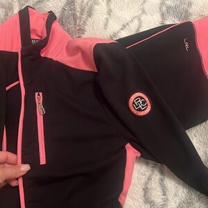 Ralph Lauren pink and black jogger set